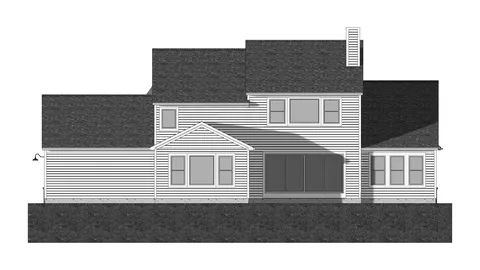 The Mill Creek house plan, exterior view 3